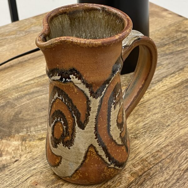 glazed brown pitcher