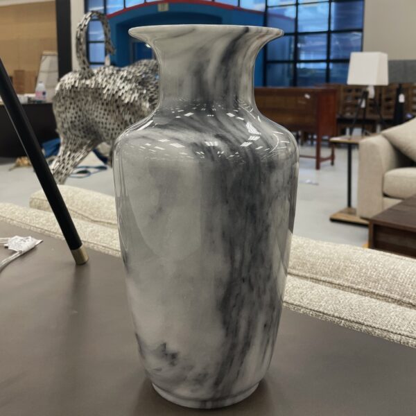 white marble vase