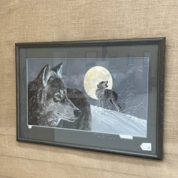 howling wolf framed art
