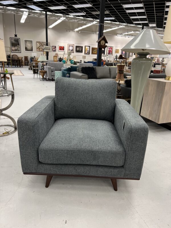 twilight grey fabric chair