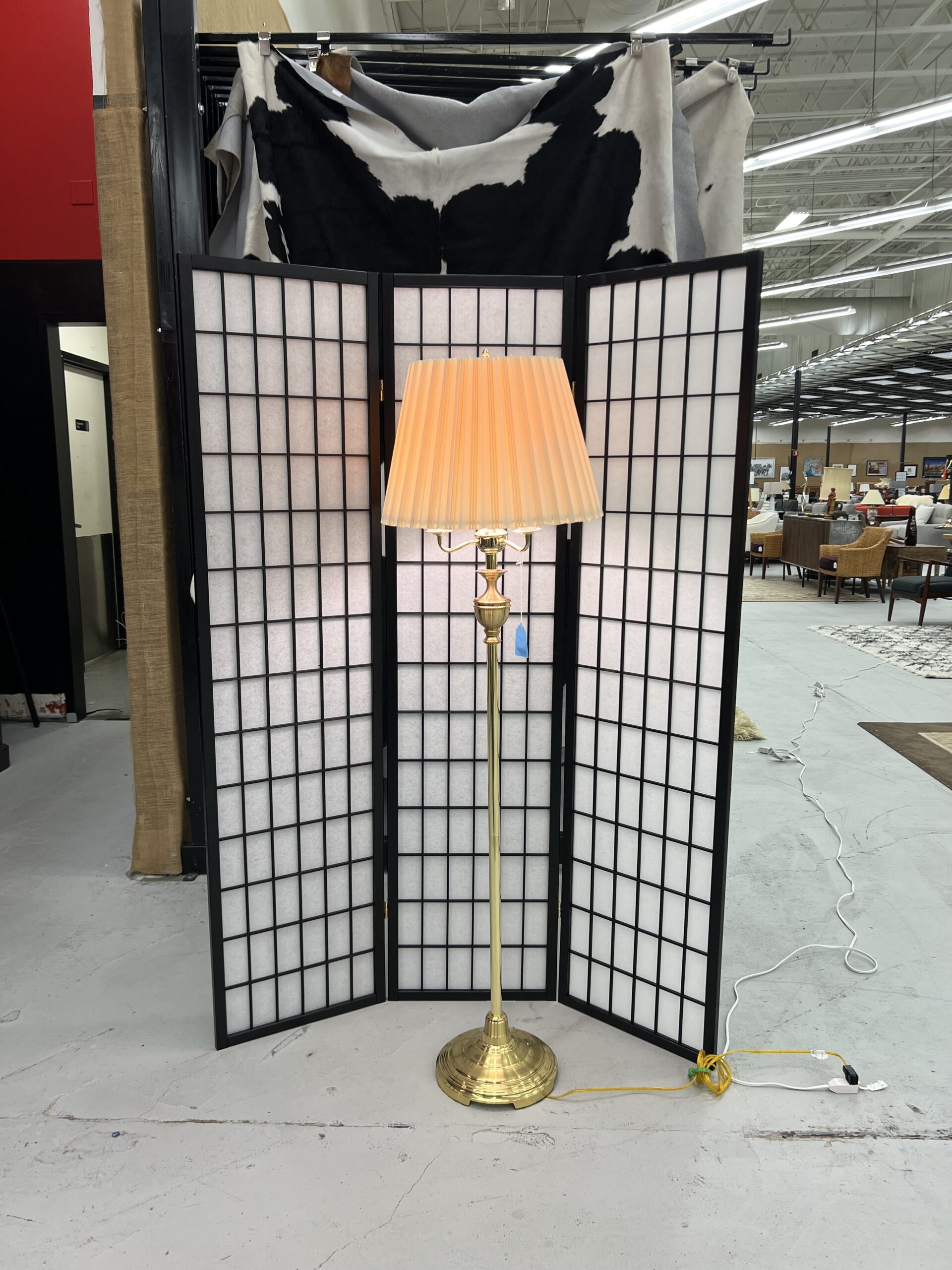 gold duel bulb standing lamp